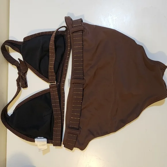 Isaac Mizrahi bown Stripes two pieces bikini set Size M - Picture 10 of 12